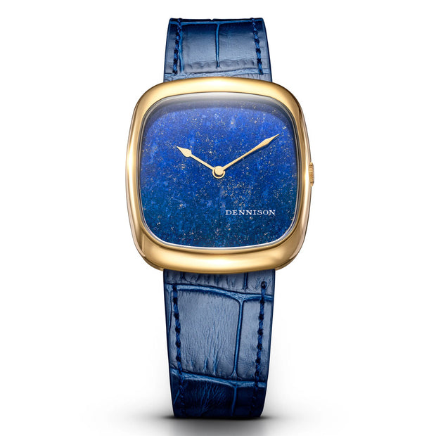 Dennison Watch – Natural Stone Lapis Lazuli In Gold
