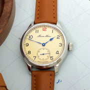 Buser Freres Marine 38 mm Arabic Gold