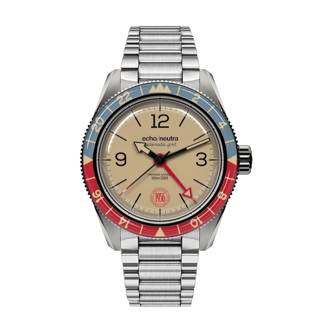 echo/neutra – 1956 GMT Khaki – ocelový náramek