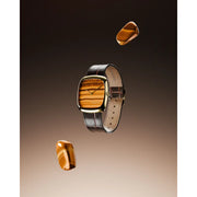 Dennison Watch – Natural Stone Tiger Eye In Gold