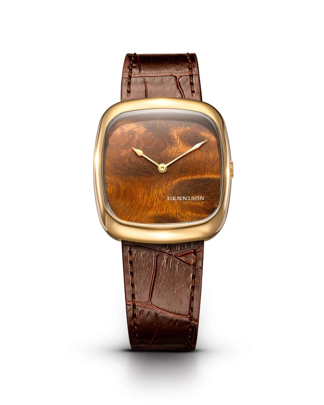 Dennison Watch – Natural Wood in Gold