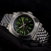 Islander Watch – Islander Black Sandwich Dial Automatic Dive Watch with AR Sapphire Crystal, and Pilot Bezel #ISL-80